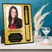 Graduation With Honors Photo Plaque Gold Fotoplaat (Zijkant)