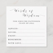 Graduation Words of Wisdom for Graduate Informatiekaartje (Achterkant)