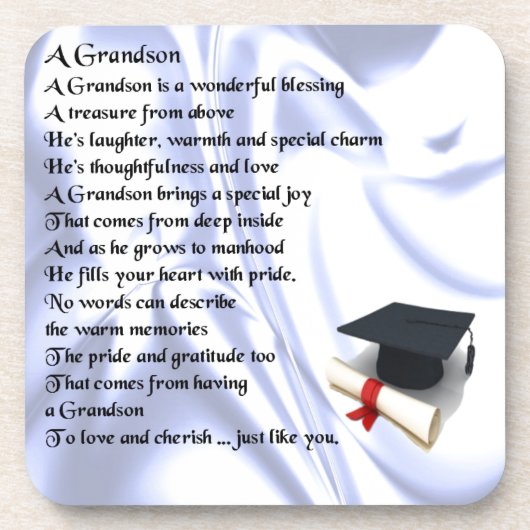    GraduationGrandson Poem Bier Onderzetter (Voorkant)