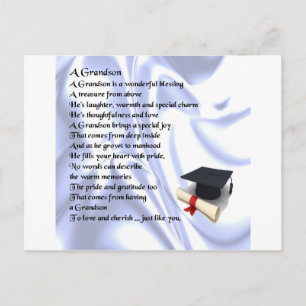    GraduationGrandson Poem Briefkaart