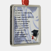    GraduationGrandson Poem Metalen Ornament (Rechts)