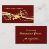 Graduatnaam en contactkaarten contactkaartje (Voorkant / Achterkant)