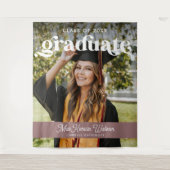 Gradueer Boho Chic Trendy Klas van 2025 Afstuderen Wandkleed (Voorkant)