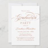 Gradueer Folie Roze Goud Elegant Script Grad Feest Kaart (Achterkant)