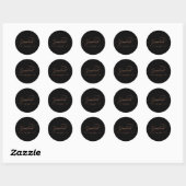 Gradueer Folie Roze Goud Fancy Script Afstuderen Ronde Sticker (Vel)