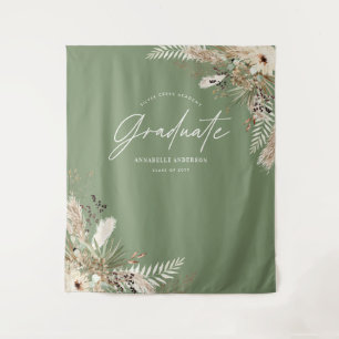 Gradueer gunst pampas eucalyptus salie groen budge wandkleed