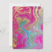 Gradueerdenhoed,Confetti Kleurrijk Marmeren Afstud Kaart (Achterkant)