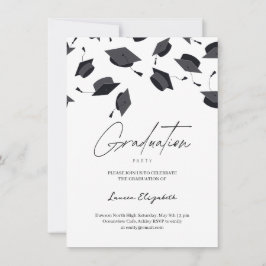 Gradueerhoed Moderne Typografie Afstudeerfeest  Kaart