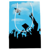 Gradueerling silhouet met lucht medium cadeauzakje (Voorkant)