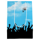 Gradueerling silhouet met lucht medium cadeauzakje (Achterkant)