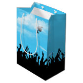 Gradueerling silhouet met lucht medium cadeauzakje (Achterkant Gekanteld)