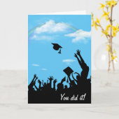 Gradueerling Silhouet met Regenboog Kaart (Gele Bloem)