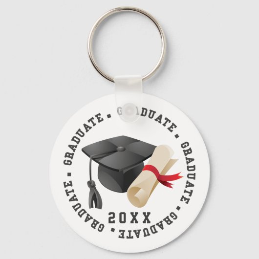 Gradueermuts en diploma sleutelhanger (Voorkant)