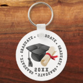 Gradueermuts en diploma sleutelhanger (Voorkant)