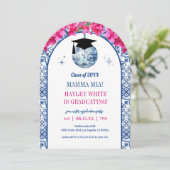 Graduerende Danskoningin Disco Afstudeerfeest Kaart (Staand voorkant)