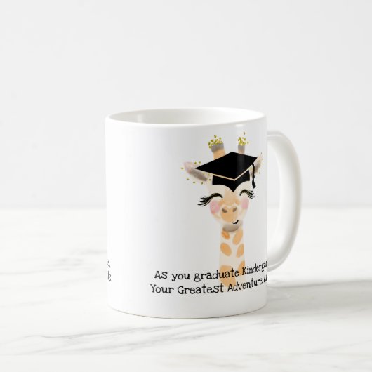 Graduerende Giraffe Klassieke Mok, 11 oz Koffiemok (Voorkant rechts)