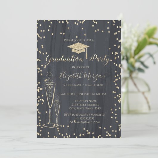 Gradukafkap, Afstuderen met glazen diamanten Kaart (Staand voorkant)