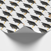 Gradukappen en goudConfetti Cadeaupapier (Hoek)