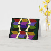 Gradumaatcaps Cute Scholar Cartoon Kaart (Gele Bloem)