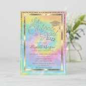 Gradup Diamonds Stars Tie Dye Afstuderen Kaart (Staand voorkant)