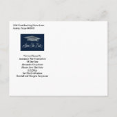 Gradupafkap grijze zilver, behalve de datum aankondigingskaart (Achterkant)