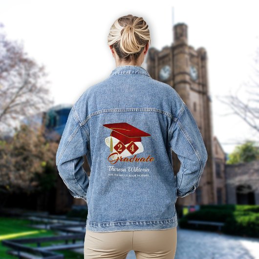 Gradupafkap Red Gold op maat Denim Jacket