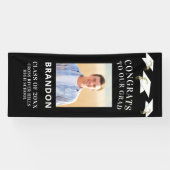 Gradupafkap Toss CONGRATS AFSTUDEERDER Foto zwart Spandoek (Horizontaal)