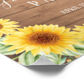 Gradupartiële tekenbloemen en -hout poster (Hoek)