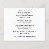 GraduPartij 3 Foto Elegant Budget Invitation (Achterkant)