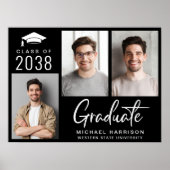 GraduPartij 3 Foto zwart Poster (Voorkant)