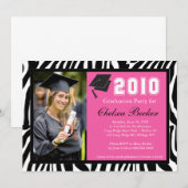 GraduPartij 5x7 Zebra Stripe Foto Kaart (Voorkant / Achterkant)