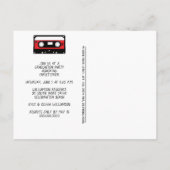 GraduPartij bewaart de datum Retro tape Aankondigingskaart (Achterkant)