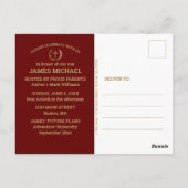GraduPartij Bijbel Verse Foto Maroon Gold Briefkaart (Achterkant)