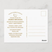 GraduPartij Bijbel Verse Foto White Gold Briefkaart (Achterkant)