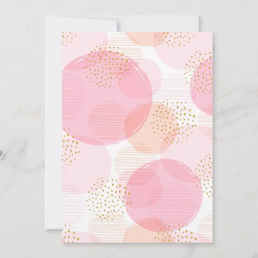 GraduPartij Foto Collage Blush Pink Gold Dot Kaart (Achterkant)