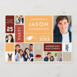 GraduPartij met klasse Foto's & Slogans Retro Kaart