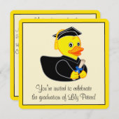 GraduPartij met Rubber Duck Afstuderen Kaart (Voorkant / Achterkant)