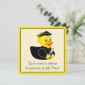 GraduPartij met Rubber Duck Afstuderen Kaart (Staand voorkant)