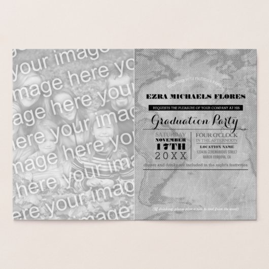 GraduPartij paspoort Folie zilverfolie Folie Kaarten (Binnen)