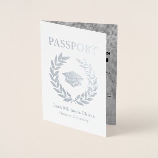 GraduPartij paspoort Folie zilverfolie Folie Kaarten (Voorkant)