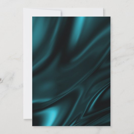 GraduPartij Sparkle Blauwgroen Satin Vlaams Lijst Kaart (Achterkant)