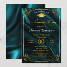 GraduPartij Sparkle Blauwgroen Satin Vlaams Lijst