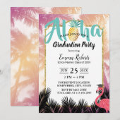 GraduPartij tropische ananas en palmboom Kaart (Voorkant / Achterkant)