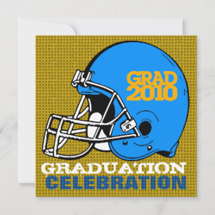 GraduPartij Uitnodiging Football Helmet 6 Blauw
