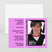 GraduPartij Uitnodiging Funny Foto Pet 2 (Voorkant / Achterkant)