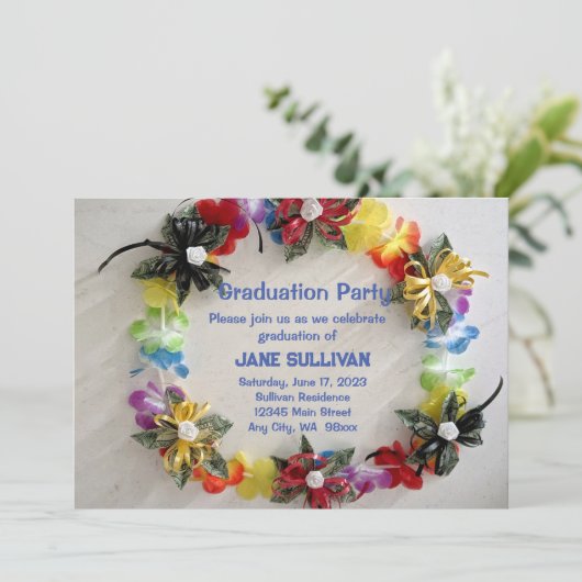 GraduPartij Uitnodiging - Ontwerp geldlei (Staand voorkant)