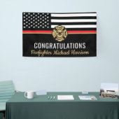 GraduPartij van de Brandweer van de Academie voor  Spandoek (Beurs)