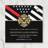 GraduPartij van de brandweeracademie Bedankjes Labels (Achterkant)