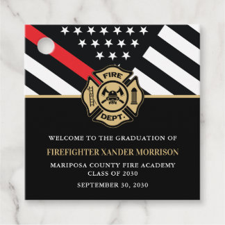 GraduPartij van de brandweeracademie Bedankjes Labels