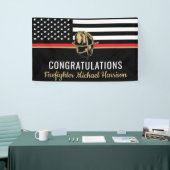 GraduPartij van de brandweeracademie Spandoek (Beurs)